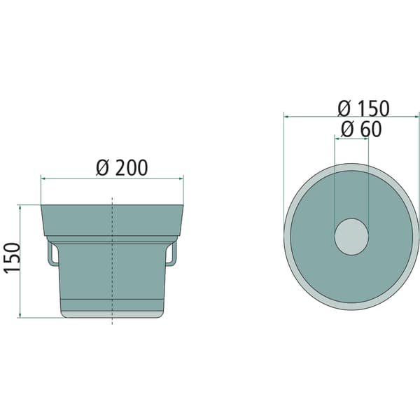 Sort plastikdæksel til PTO-leddet, diameter 200x150x60mm