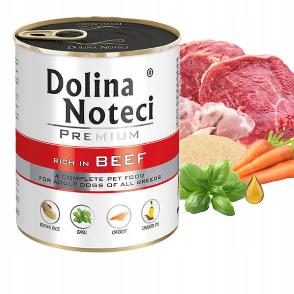 Dolina Noteci vådfoder til hunde med oksekød 12x800g