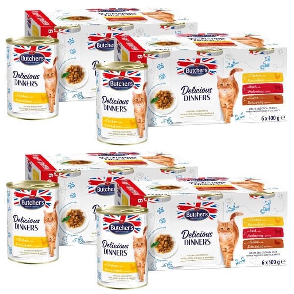Butcher's Delicious Dinners vådfoder til katte 24x400g