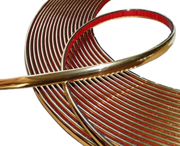 Flexibla kromband guld 9 mm