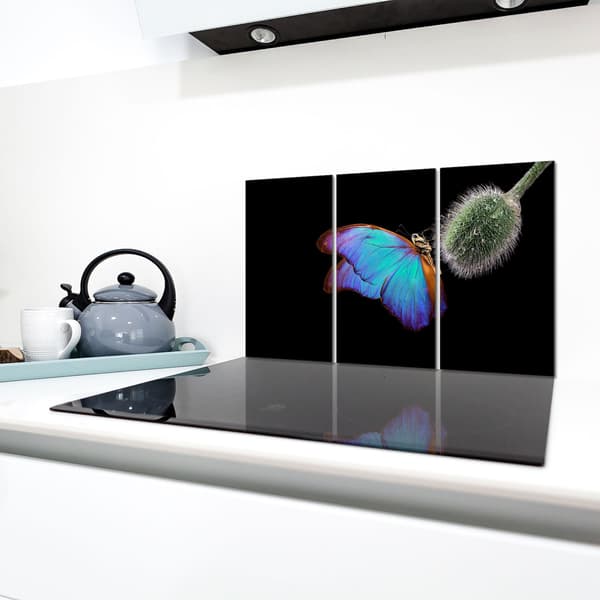 Skyddsplatta i glas för spis 3x30x52
