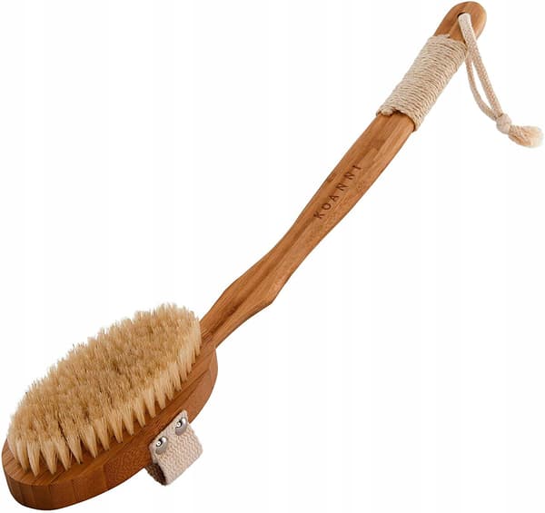 Naturlig bambu og agave kropsmasageborste
