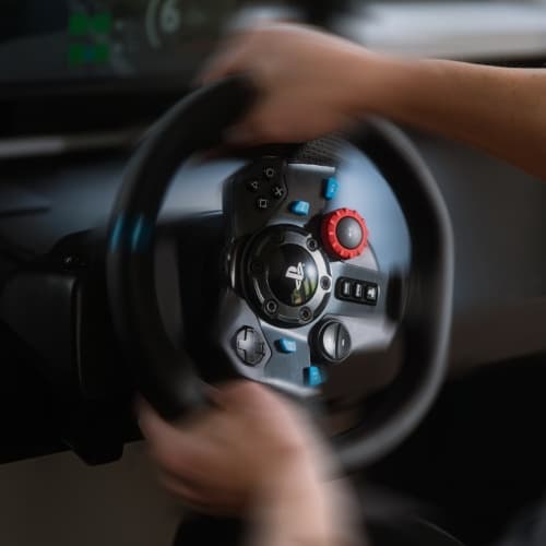 Logitech G920/G29 Driving Force rat og pedaler, til PC, PS5, PS4, sort