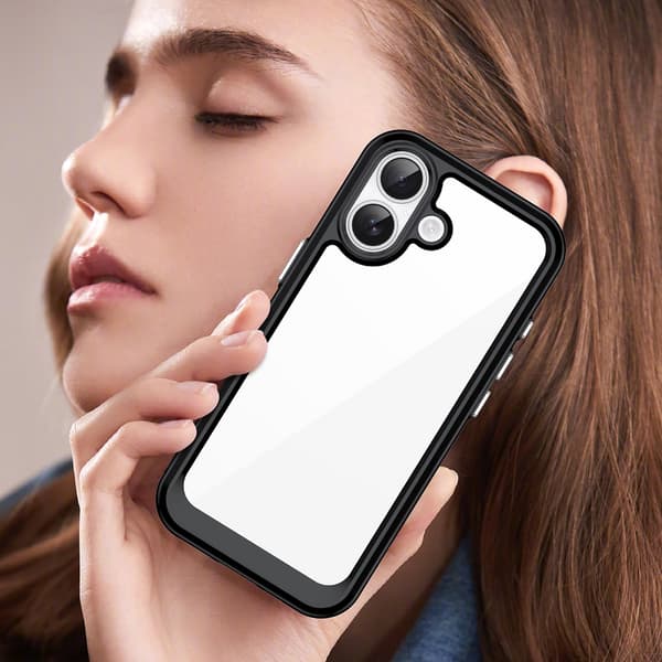 iPhone 17 Ydre Rum Cover - Sort Gennemsigtig