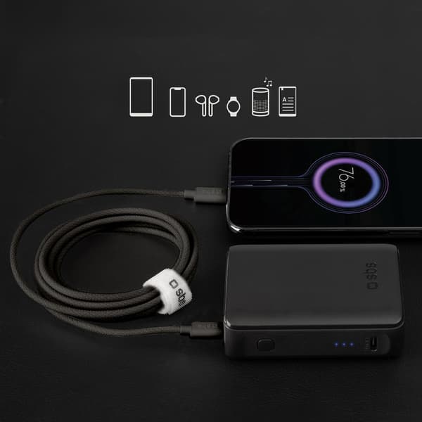 USB-C 60W Punottu Kaapeli 1.5m - Musta