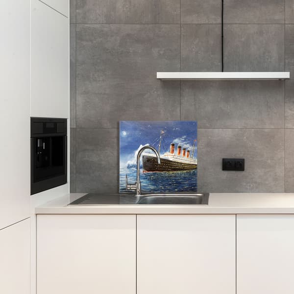 GLASPANEL FÖR KÖK 65x60 Titanic