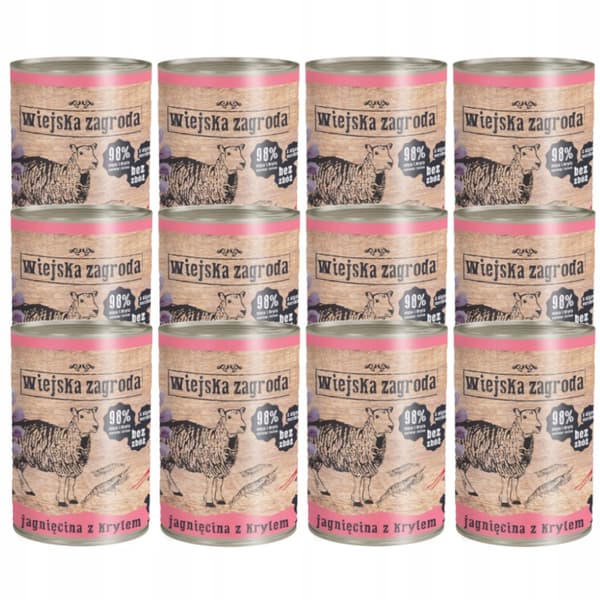 COUNTRY FARM Lam med krill - vådfoder til katte - 12x400g