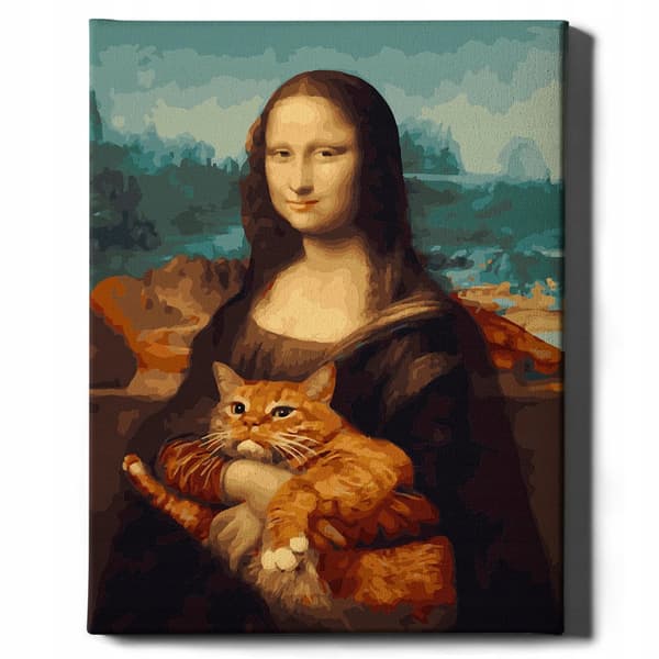 TALMALERI Mona Lisa Maleri efter tal 50x40 Oh Art