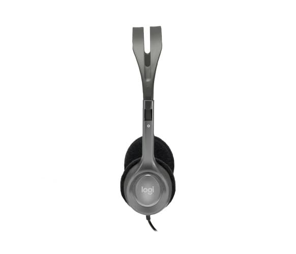 Logitech H110 Stereo Headset med ledning, 3,5 mm jackstik, sort/sølv