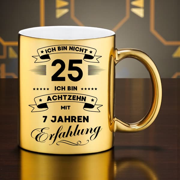 Rolig mugg, present till en 25-årsdag