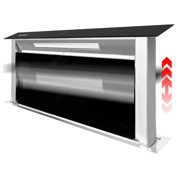 Bordmonteret emhætte 90 cm sort BT-290