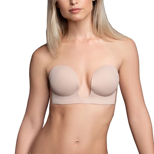 Bye Bra Seamless UStyle-BH med vingar, kupa D Nude
