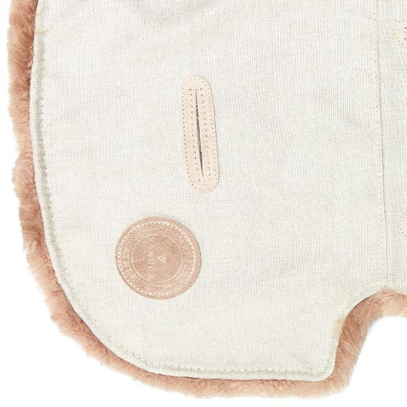 Beige fåreskinds klapvognsindlæg