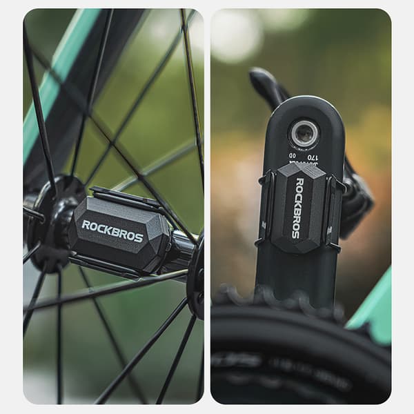 2-i-1 ANT+ Bluetooth hastigheds- eller kadencesensor til cykel - Sort
