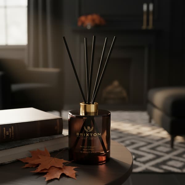 BRIXTON 500ml Patchouli & Bergamott Homms Glasdoftdiffusor med rör