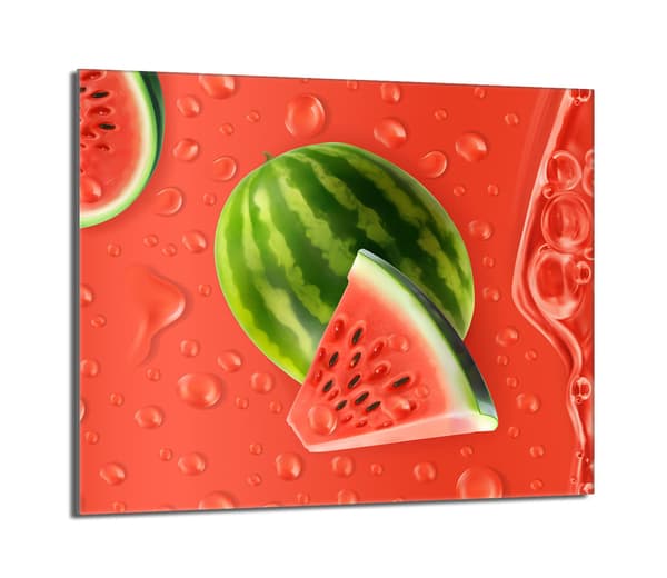 Glasskydd för spishäll 60x52 Vattenmelon