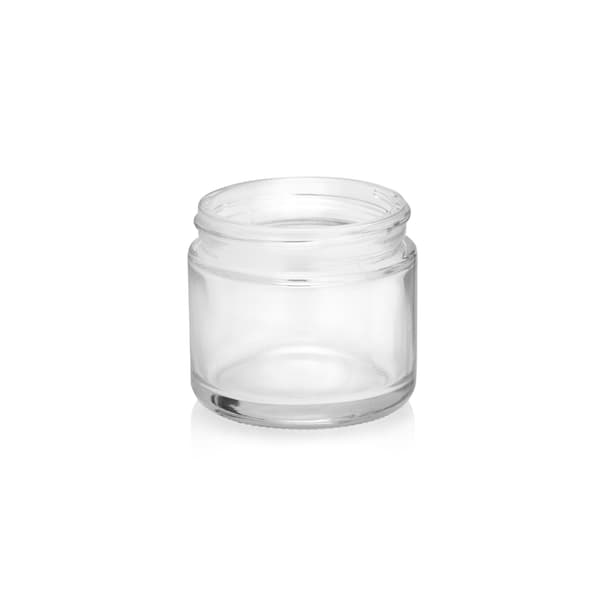 Farveløs glaskrukke til stearinlys 60 ml