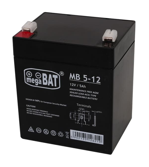 Fordonsdelar 12V/5AH batteri