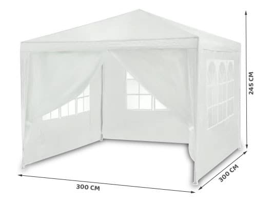 Hvid havepavillon 3x3m 4936
