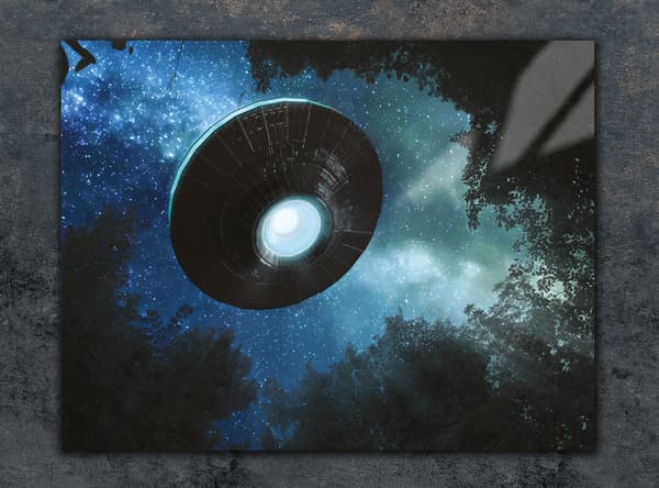 SKÄRBRÄDA I GLAS 40x30 UFO
