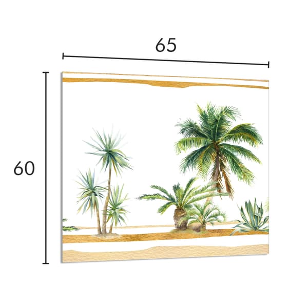 GLASPANEL FÖR KÖK 65x60 Palmer
