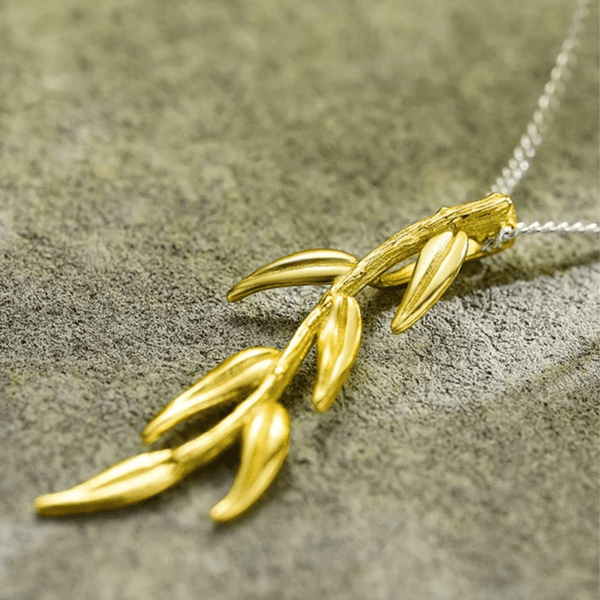 Collar de cadena de plata RAMAS DE ORO Plata S925