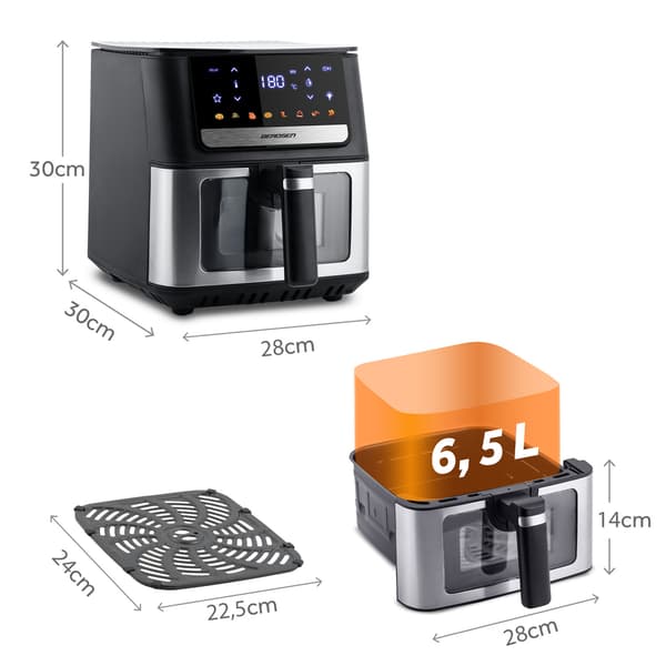 Airfryer 6,5l Berdsen 1700W BD-655 sort