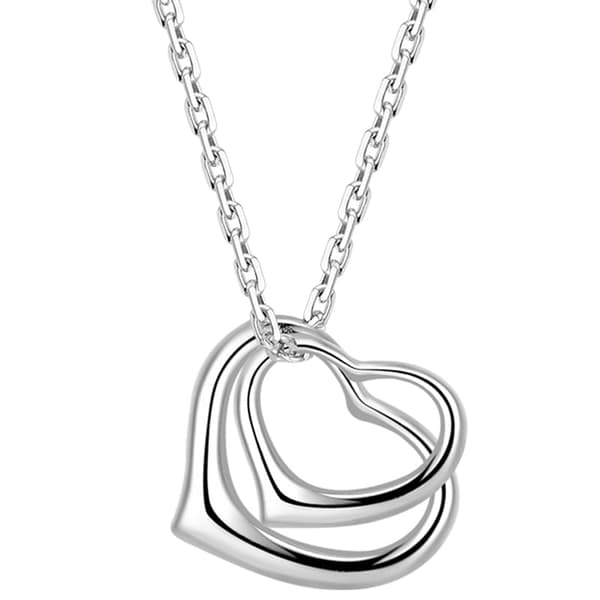 Collar de cadena de corazón de plata S925