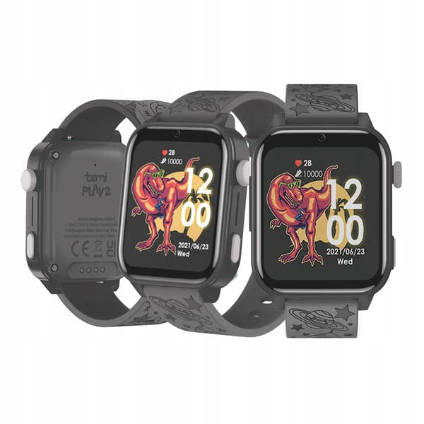 Bemi Play2 Barn Smartklocka 1,85 Tum 4G LTE GPS LBS Grå