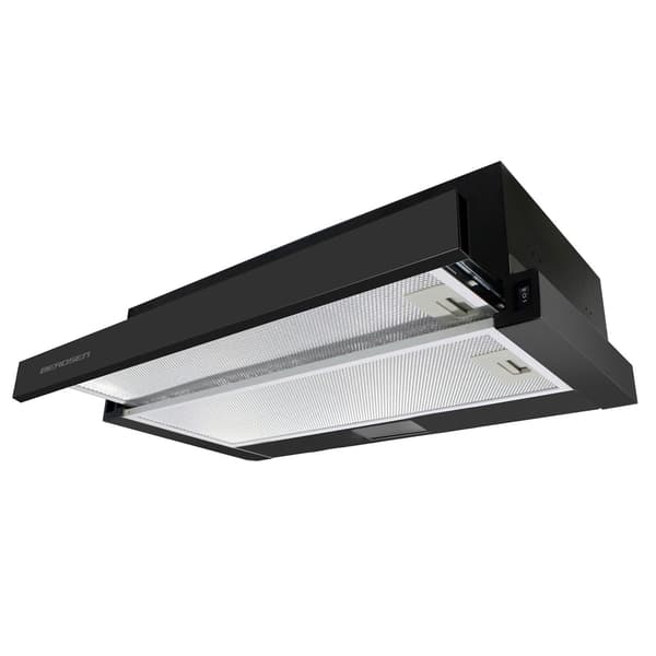 Teleskopisk emhætte 50 cm sort BT-234