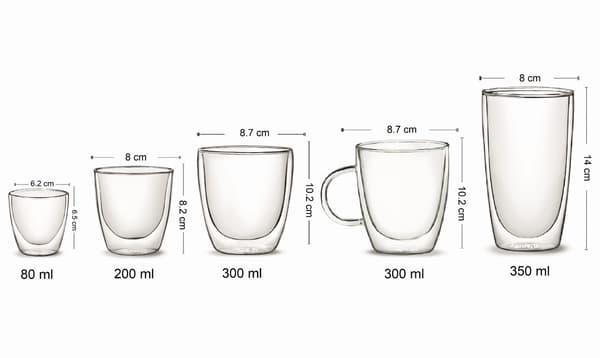 Aqualogis Termos Latte -lasit 350ml