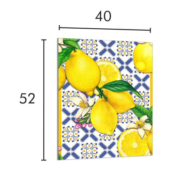 GLAS SKÆREBRÆT 40x52 Citroner
