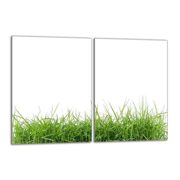 Skyddsplatta i glas för spis 2x40x52 Vit