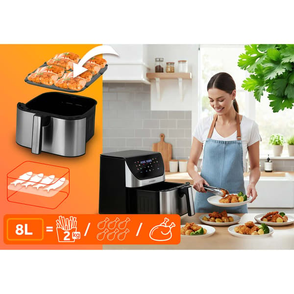Airfryer 8l Berdsen 1700W BD-659 sølv
