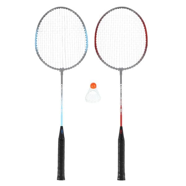 NRZ002 STÅL / BADMINTON SET 2 RACKETAR + NILS SHUTTLE