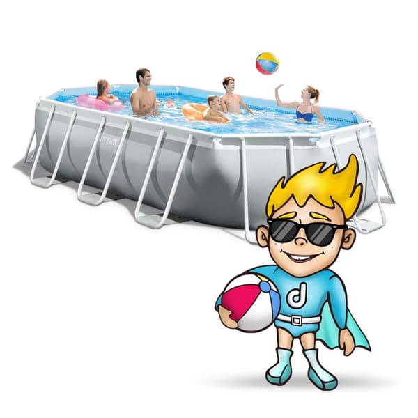 Rektangulär pool 503x274x122cm 21in1 Intex 26796