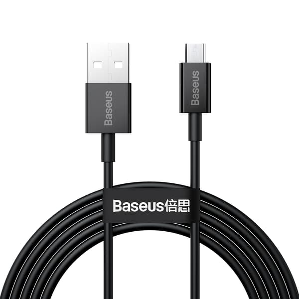 Superior USB-A - micro USB 2A 2m kabel - sort