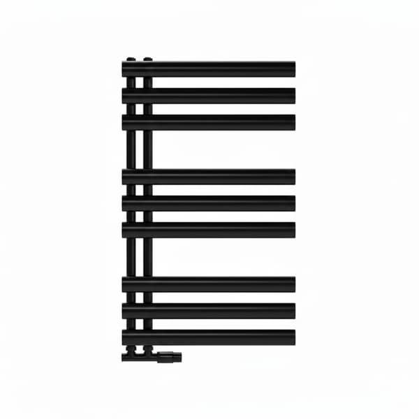 Badeværelsesradiator Luxrad Oval E 86,2x50 cm mat sort 341W