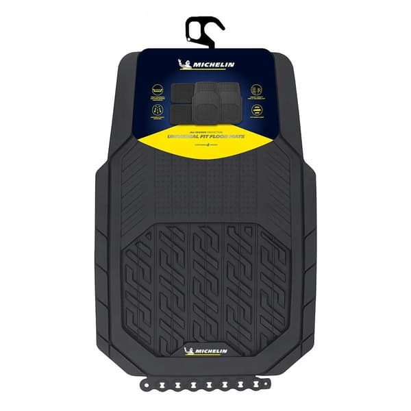 MICHELIN Gummimattor 4 st set svarta