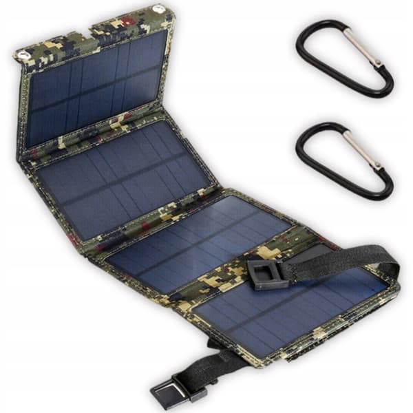 SOLLADDARE FÖR TELEFON SOLPANEL TURIST VIKBAR USB 5V