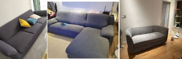 Soffskydd för 3-sits soffsäng i kamel jacquard