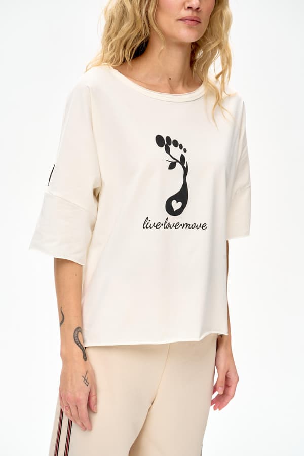 Damebluse Lim Ecru 44/46