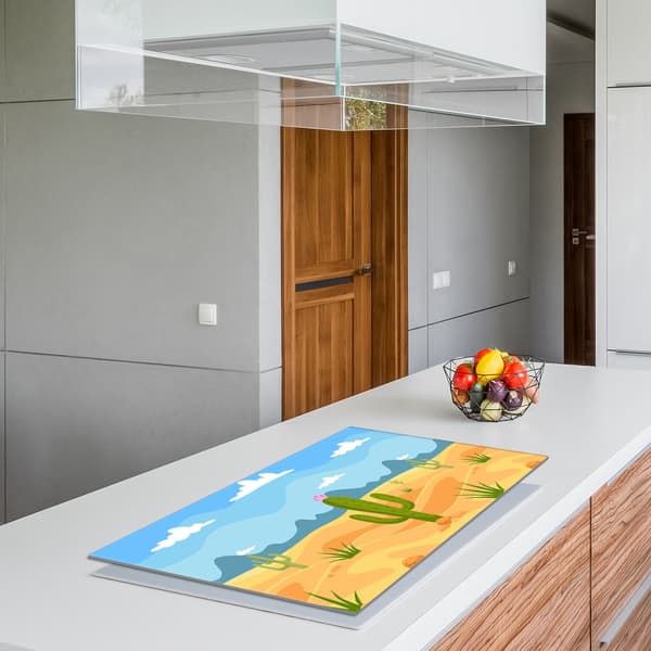 Glasskydd för spishäll 90x52 Cactus