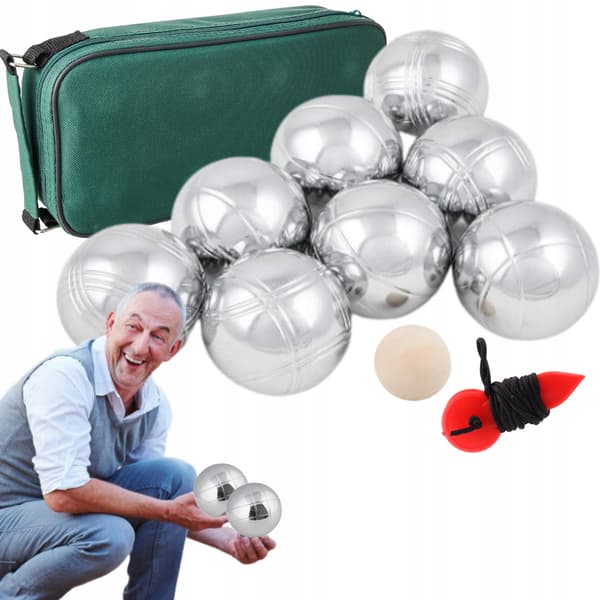 Bocce-pallot kromatut 8 kpl setti