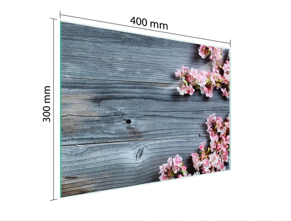 SKÄRBRÄDA I GLAS 40x30 TRÄ