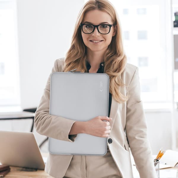 Neoslim laptop-taske til 13-14" tablets + tilbehørsetui - grå