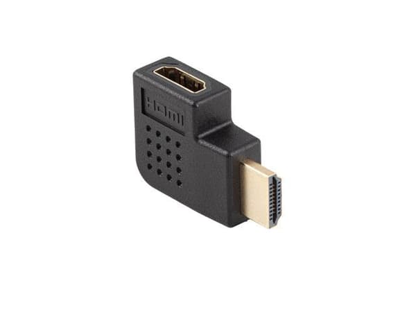 Lanberg hdmi(uros) -> hdmi(naaras) 4K-sovitin, vasenkulmainen, musta