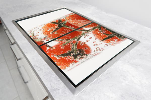 GLASSKYDDSPLÅT FÖR SPIS 85x52 TOMAT