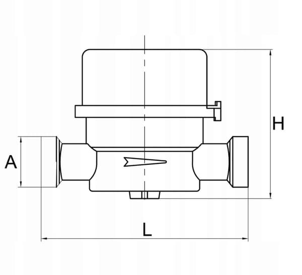 ANTIMAGNETISK VATTENMÄTARE 1/2'' 2,5 m3 KALLVATTEN