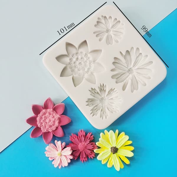 Silikonform - blommor RS1-626
